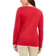 thumbnail image 3 of Karen Scott Women's Snow Bike Cotton Top Bright Red Size Small, 3 of 4
