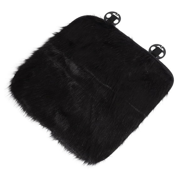 CIMAXIC Seat Furry Cushion Car Seat Plush Cushion Black 1Pcs