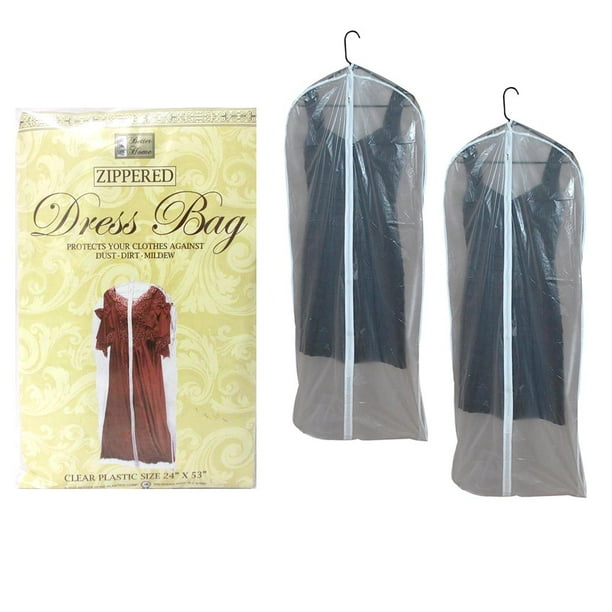 2 x Dress Garment Storage Bag 53" Protective Suit Cover Gown Storage