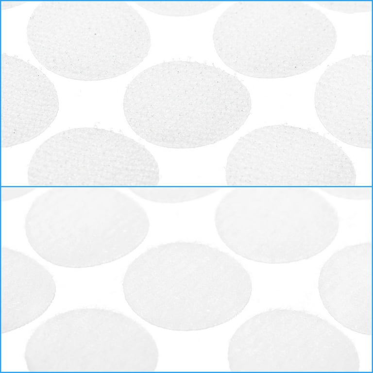 Self Adhesive Dots, 80 Pairs 0.98 - Blending Fabric Hook & Loop Tapes,  Round Dots for Classroom (White) 