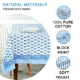 thumbnail image 7 of Ridhi - Cerulean Blue, White 72x160 Inch rectangle Cotton indian hand block print tablecloth, 7 of 7
