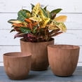 thumbnail image 2 of Root & Vessel Rust Round Planters, Rust, Set of 3, Fiji, 2 of 4