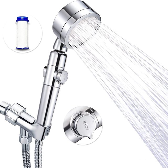 Toolfree Installation Shower Head with Handheld Switch, Removable