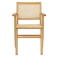 thumbnail image 4 of SAFAVIEH Couture Hattie Coastal Cane Solid Dining Armchair, Natural (Set of 2), 4 of 12