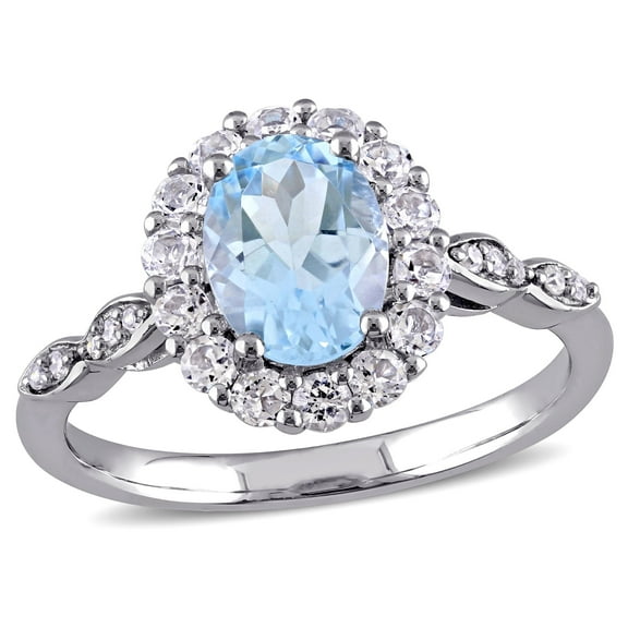 Everly Women's Topaz 14k White Gold Ring