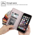 thumbnail image 4 of Funda tipo cartera para iPhone 6 Plus y 6s Plus con cordón y tarjetero de piel sintética, 4 of 5