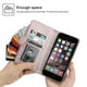 thumbnail image 4 of Funda tipo cartera para iPhone 6 Plus y 6s Plus con cordón y tarjetero de piel sintética, 4 of 5