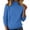 Blue, variant on cocolona Solid Color Mock Neck Sweaters for Women Raglan Sleeve Basic Knit Sweater Fall Winter Warm Layer Sweater