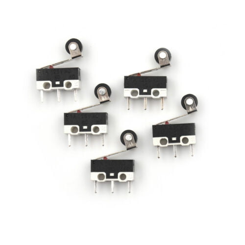5pcs Mini Micro Switch Roller Lever Actuator Microswitch SPDT Sub Miniature Acce