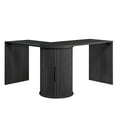 thumbnail image 4 of Wirrytor L Shaped Desk Corner Office Desk Computer Desk with Storage Cabinet, Gaming Desk, Gaming Computer Desks for Study,Working,Black, 4 of 9