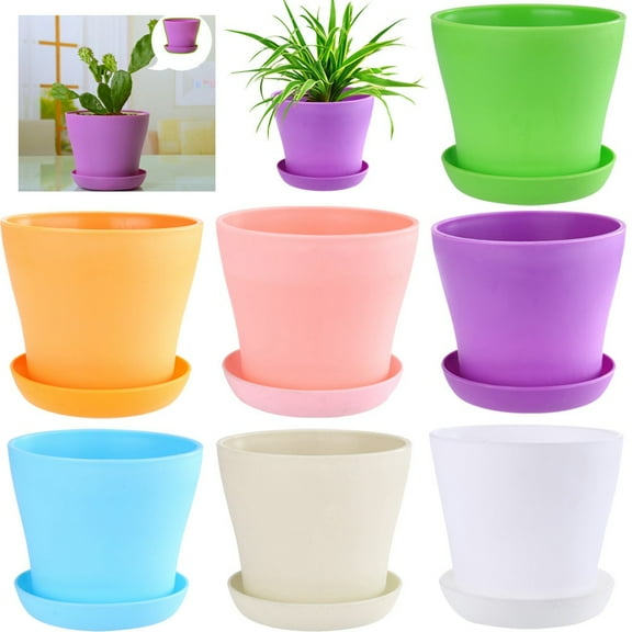 Flower Pot under $5! CQCYD Small Flower Pots for Plants, Colorful Planters for Succulents, Indoor Plant Pots Decor, Decorative Gardening Containers