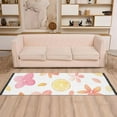 thumbnail image 2 of Yayeee Runner Rug for Bedroom 2'x6' Machine Washable Hallway Non Slip Mat, White Floral Orange, 2 of 8