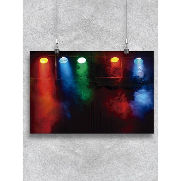 Colorful Lights With Smoke Poster -Image by Shutterstock