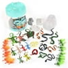 Sunny Days Kids Toy Play Set 43 Assorted Plastic Lizards and Animal Figures with Storage Container