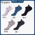 thumbnail image 4 of Calcetines de malla para hombre, calcetines de tobillo empaquetados individualmente, calcetines de regalo, calcetines de algodón para hombre, desodorante absorbente de sudor, 4 of 6