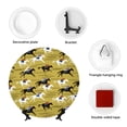 thumbnail image 4 of Yiaed Horsemen In Horseraces Print Bone China Decorative Plate Ceramic Dinner Plates Art Crafts with Display Stand-10in, 4 of 6