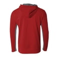 thumbnail image 2 of A4 Full Zip Color Block Fleece Hoodie For Youth Male in Scarlet/Graphite | NB4251, 2 of 3