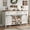 Retro White 1.5 m, variant on Panapinka 59" Coffee Station Cabinet with Sliding Barn Doorfor Dining Room, Farmhouse Wine Bar Cabinet with 3 Drawers and Adjustable Shelves, Sideboard Buffet Cabinet for Kitchen, Living Room