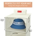 thumbnail image 3 of Hat Organizer Hat Storage10 Shelf, Hanging Closet Hat Rack for Baseball Caps, Hat Holder Cap Organizer with 2 Side Storage Pockets and 2 Hooks, Easy Assembly, White/Black, 3 of 10
