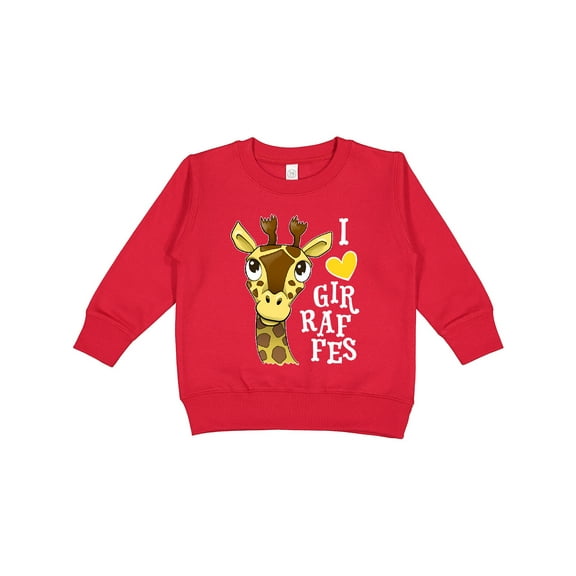 Inktastic I Love Giraffes Toddler Sweatshirt