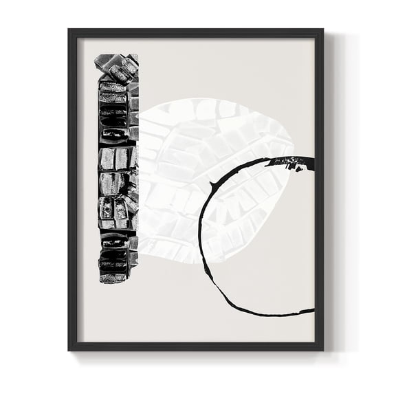 Zen Shapes I Framed Print - Solid Wood in Single Picture Frame Solid Wood 2 Framed Print