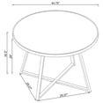 thumbnail image 5 of Jillian Round 45-inch Mirror Top Dining Table Black Nickel, 5 of 5