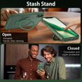 thumbnail image 4 of for iPhone Xs Case , iPhone X Case with Ring [Compatible with Magsafe], Full Body Protective Cover Slim Shockproof Kickstand Phone Case for Apple iPhone X/XS 5.8", Green, 4 of 7