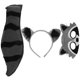 thumbnail image 2 of juego de disfraces de mapache, accesorios para cosplay de animales, diadema con orejas, máscara y cola, 2 of 4