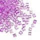 thumbnail image 1 of Uxcell 200 Pcs Cuentas de Cubo de Cristal, 7mm Transparentes Cuentas Cuadradas Facetadas para Manualidades de Joyería DIY Pulsera Aretes Collar, Púrpura Claro, 1 of 6