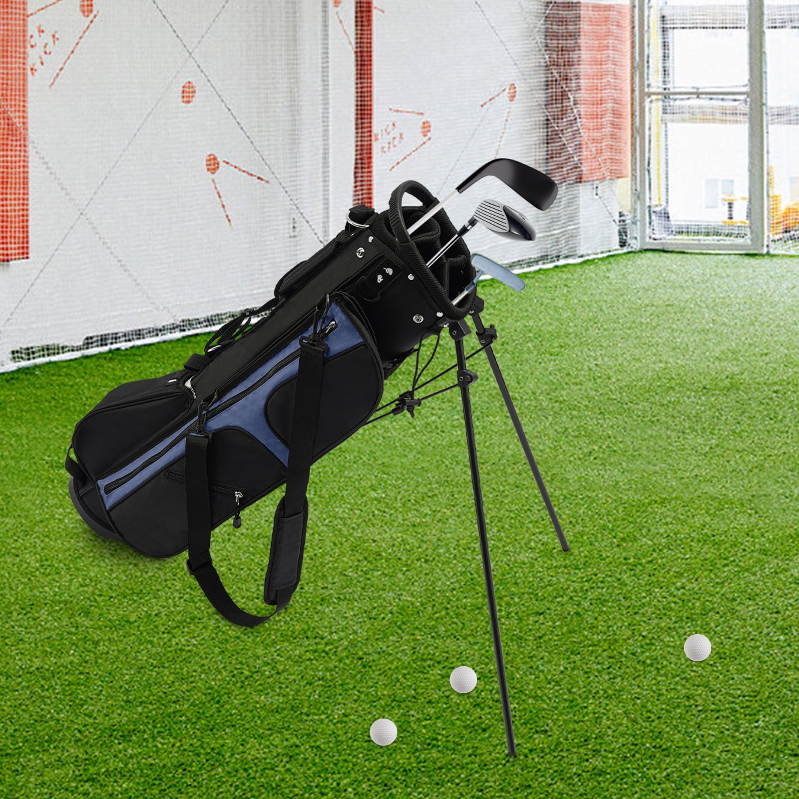 Miumaeov Golf Stand Bag with 3-Way Divider & 5 Pockets, Lightweight Golf Bag for Men & Women, Portable Golf Club Bag for Walking Courses