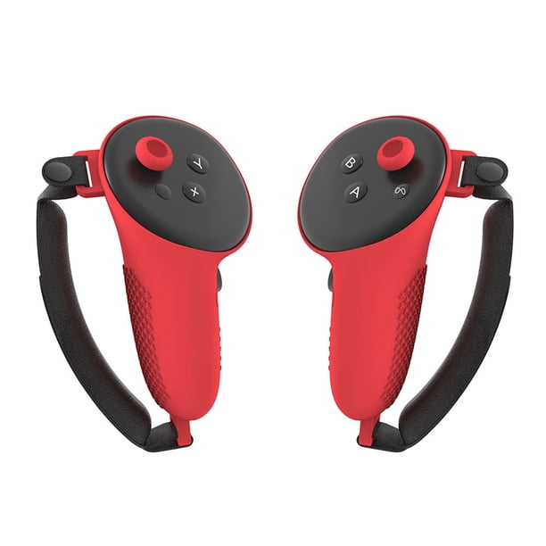Bearachild Cubierta de agarre de controlador práctica y práctica de 2 piezas para Meta Quest 3 antideslizante Premium Videojuegos y accesorios Rojo