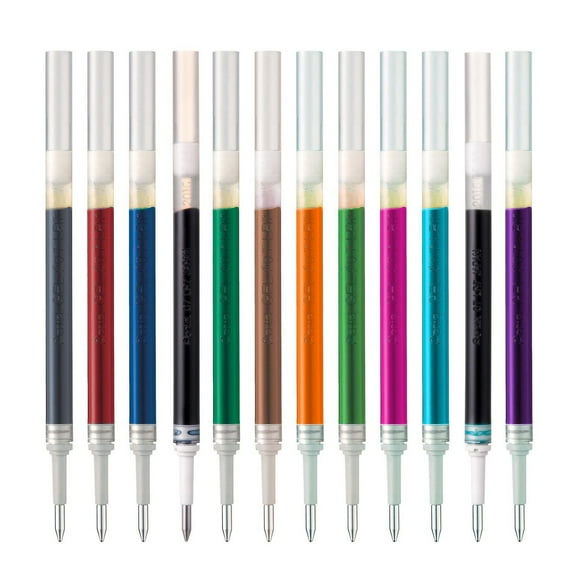 EnerGel Gel Pen Refills, Medium Point (0.7 mm), Assorted Colours, 12 pack