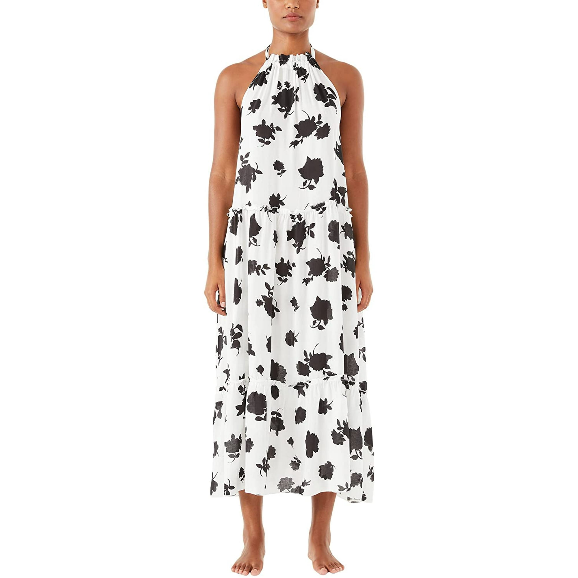 Kate Spade New York womens Bicolor High Neck Halter Cover-up Dress Large  Ivory | Walmart Canada