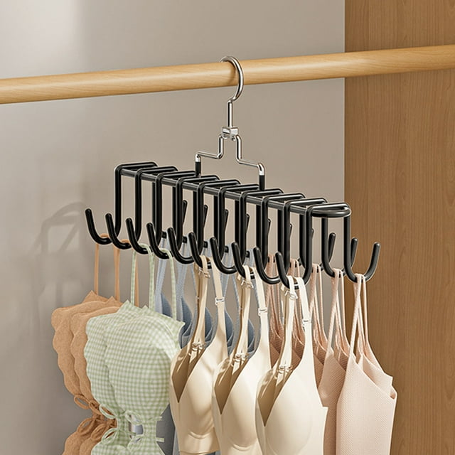 Percha multiusos con 20 ganchos | Organizador de ropa interior y sujetadores | Perchero compacto para guardar ropa en el armario | Para dormitorio y hogar