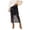 Black, variant on DAFEI Satin Skirts for Women High Waist Lace Skirts Elegant Lace Patchwork Skirt Solid Silk Maxi Skirts 2026