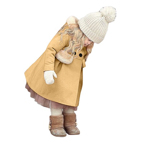 Toddler Girls Winter Windproof Coat Jacket Kids Warm Hooded Outerwear