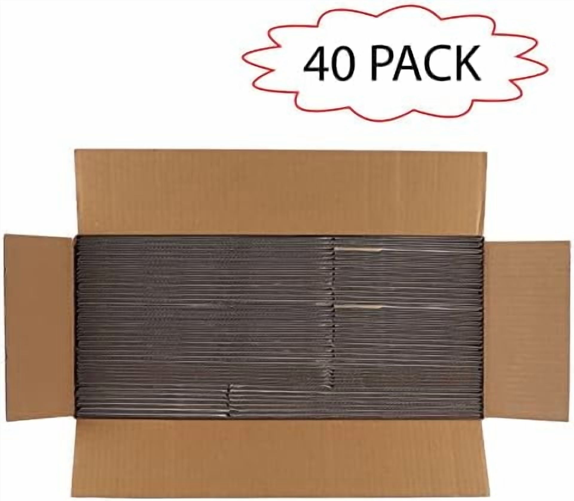 10x6x6 Shipping Boxes Set of 40, White Corrugated Cardboard Box for Mailing Packing Gifts Small Business