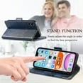 thumbnail image 4 of Case for iPhone X/XS Cover Leather Wallet Folio Case Book Design Flip Magnetic Closure - Blue, 4 of 5