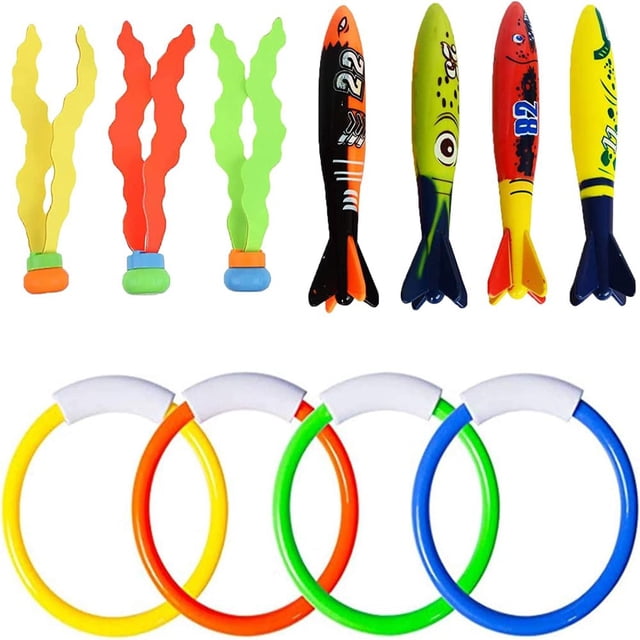 Deep-Water Teaching Tools Dive Rings, Underwater Swimming Heavy-Duty Diving Toy Set For Improved Diving Skills And Entertainment