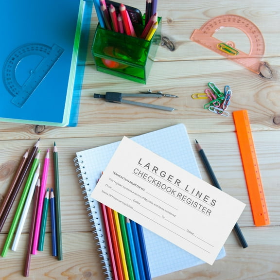 Hemoton White Paper Check Registers for Home Use 12pcs Portable Size 4.5x6.75 Inches