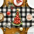 thumbnail image 4 of Touchbetter Buffalo Plaid Merry Christmas Tree Table Runner, Seasonal Truck Gifts Kitchen Dining Table Decoration for Outdoor Home Party 13x72 Inch, 4 of 6