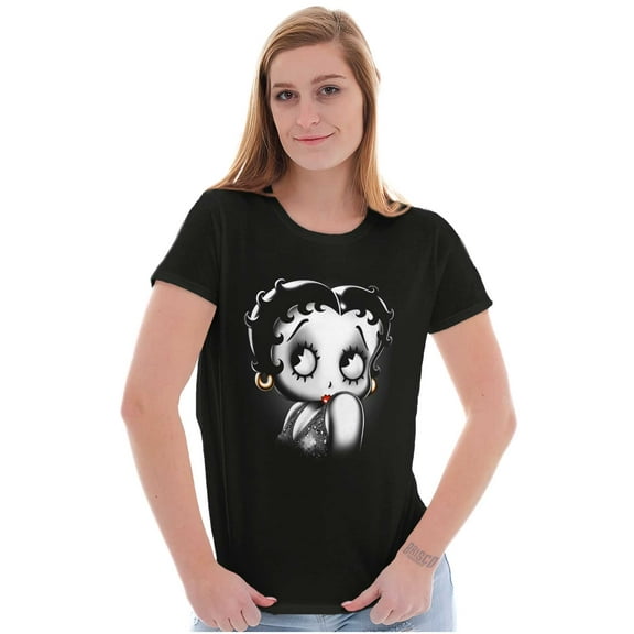 Betty Boop Old School Flapper Cartoon Women's T Shirt Ladies Tee Brisco Brands S