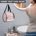 thumbnail image 4 of ZIATUBLE Cute Pigs Toilet Paper Holder Foldable Paper Towel Dispenser with Smooth Zipper Paper Dust Cover Storage Bag Universal Carrying and Storage Case Washable Camping Tissue Box, 4 of 7