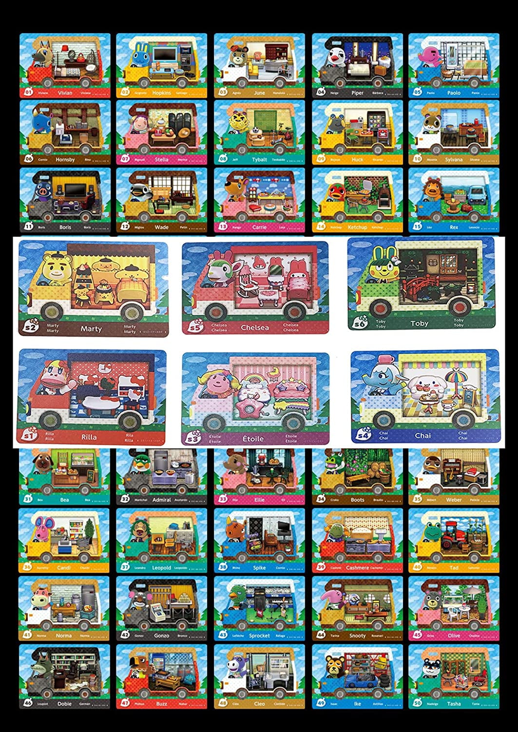 56pcs NFC Mini Cards for ACNH Animal Crossing Amiibo Kuwait