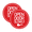 Red, variant on Signs ByLITA Circle Open Door Slowly Sign (Red) - Small