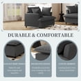 thumbnail image 3 of 37" Oversized Single Seat Sofa Module for Modular Sectional Sofa, Wide Seat Chenille Armchair with Pillows, Modern Upholstered Comfy Single Couch Lounge for Living Room, Apartment, Bedroom, 2 Colors, 3 of 8