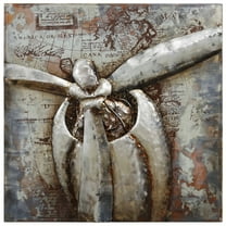 Empire Art "Retro Airplane 1" Mixed Media Iron Hand Painted Dimensional Wall Art