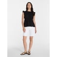 thumbnail image 3 of Time and Tru Women's Sleeveless Smocked Femme Top, Sizes XS-XXXL, 3 of 6
