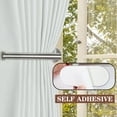 thumbnail image 2 of 2 Pack Adhesive Curtain Holdbacks,Curtain Tie Backs,No Drill Curtain Pull Backs,Adhesive Curtain Hooks, 2 of 7