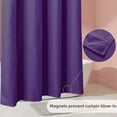 thumbnail image 4 of Yiannan Waterproof Fabric Shower Curtain Liner with 3 Magnets,Machine Washable，Mold Resitant,72x72inch,Purple, 4 of 7
